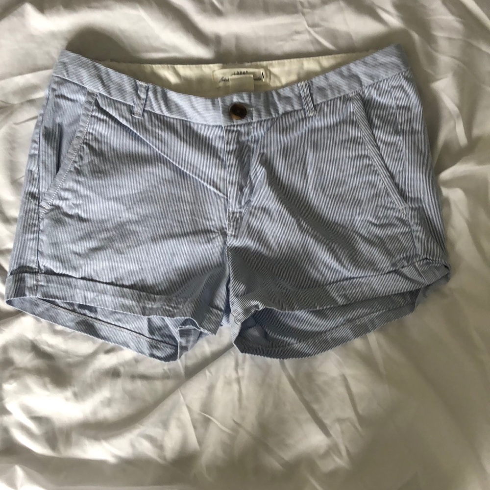 Blue/White Striped Boater Shorts